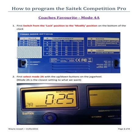 How to program the Saitek Competition Pro (Blue)