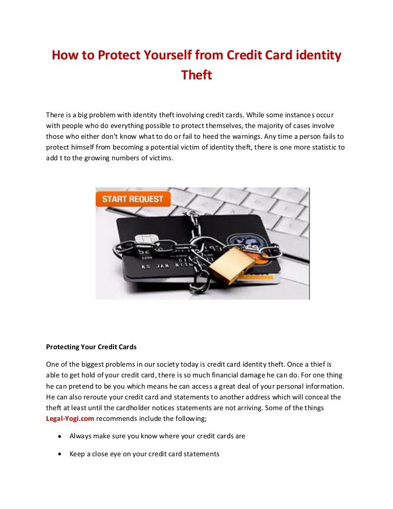 How to Protect Yourself From Credit Card Identity Theft
