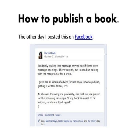 How to publish a book