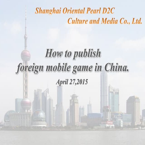 How to publish foreign mobile game in china