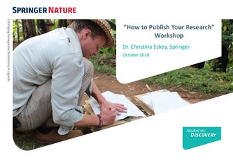 How to publish - Springer Nature