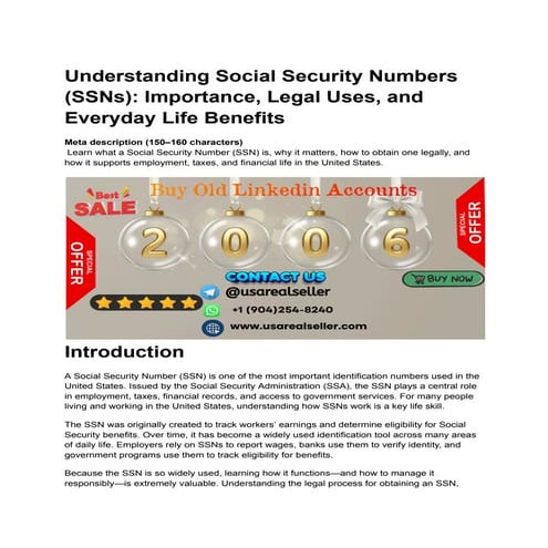 5 Features of a 100% Secure Verified Ssn Account ...
