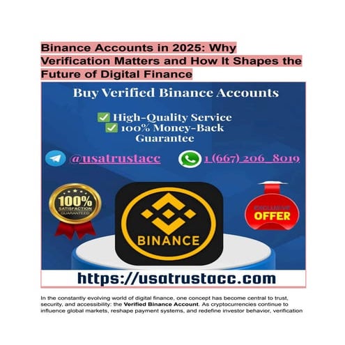How to Purchase & BUY Verified Binance Accounts ....pdf