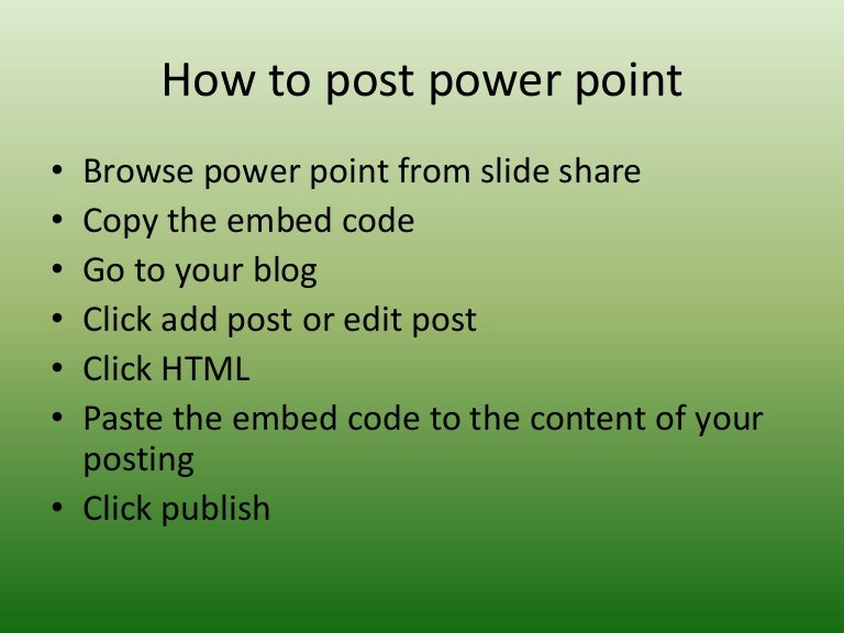 How to put power point