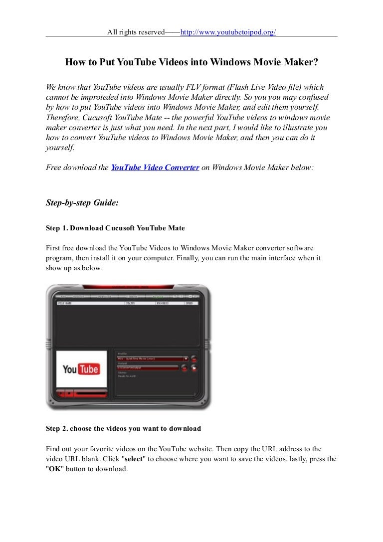 how to convert a youtube video into movie maker how to convert a youtube video into movie maker
