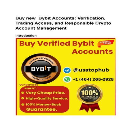 Buy Verified ByBit Account - 100% KYC Verified ByBit | PDF
