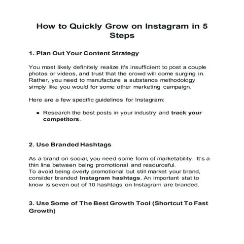 The best way to grow on Instagram in 2025 | PDF