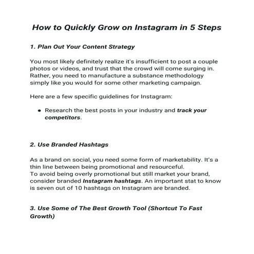 The best way to grow on Instagram in 2025 | PDF