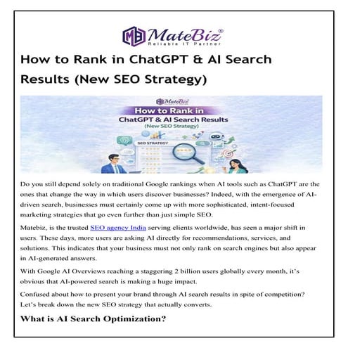 Mastering AI Search Ranking: How to Rank in ChatGPT, Gemini & AI Search ...