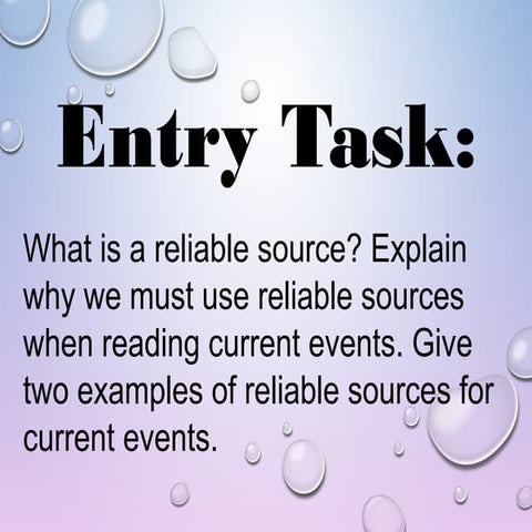 Current Events about Water 