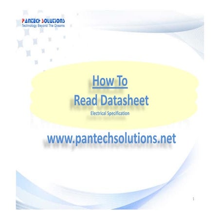 How to read datasheet