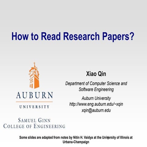 How to  read papers