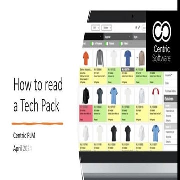 How to read Tech pack (PLM) any customer