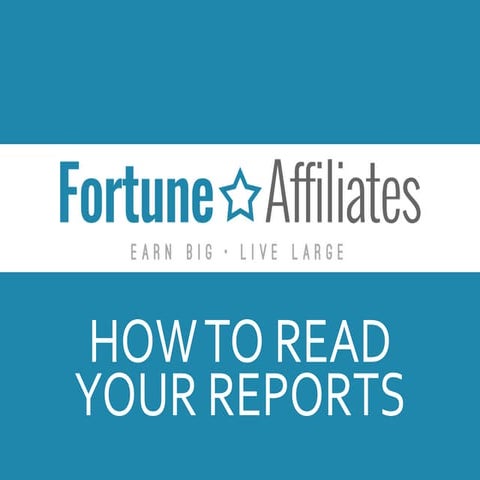 How to read your reports 2016