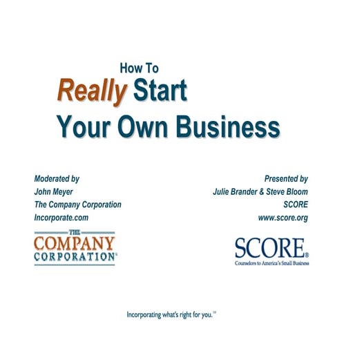 How to really start your own business