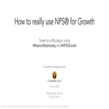 [Webinar] How to Really Use NPS For Growth 