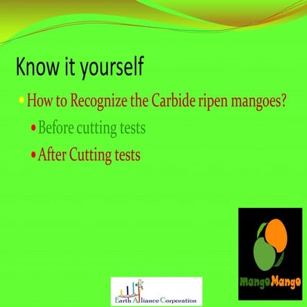 How to recognise carbide ripen mangoes? | PDF