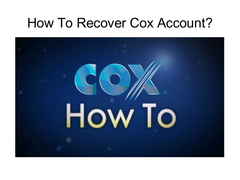 How to recover cox account?