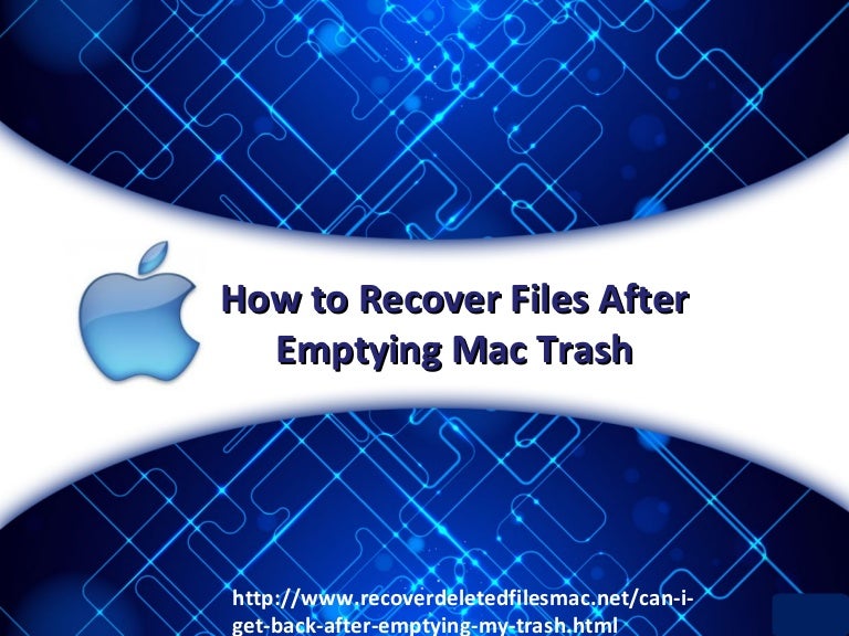 how to restore files from trash mac