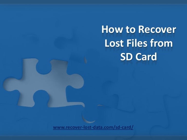 How to recover lost files from SD card?