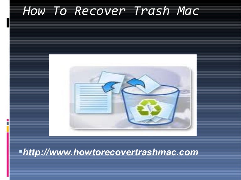How to restore Deleted trash mac data?