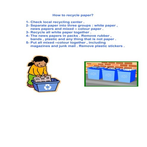 How to recycle paper