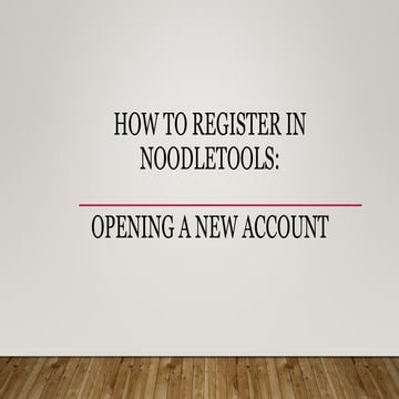 Intro to noodle tools | PPTX