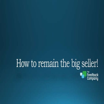 Lightspeed Connect - Aura Kuipers - The Feedbackcompany - How to remain the big seller! 