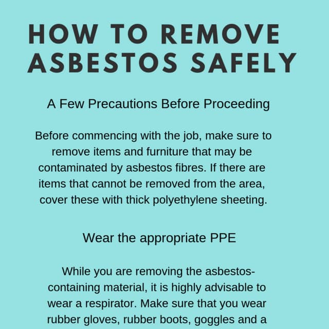 How To Remove Asbestos Safely