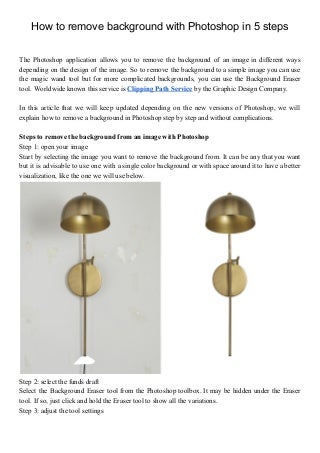 How to remove background with photoshop in 5 steps