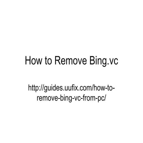 How to remove bing.vc