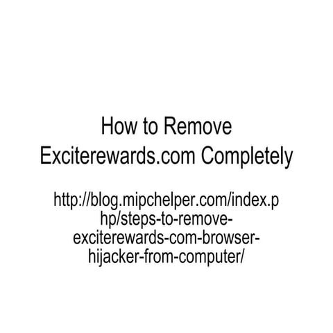 How to remove exciterewards.com completely