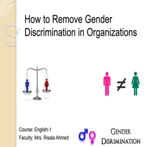 Gender discrimination | PPTX