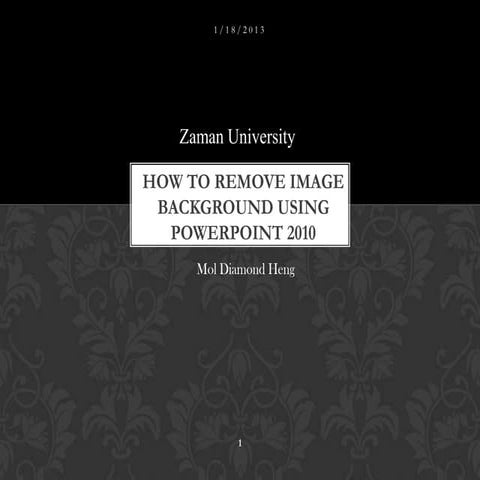 How to remove image background using power point 2010
