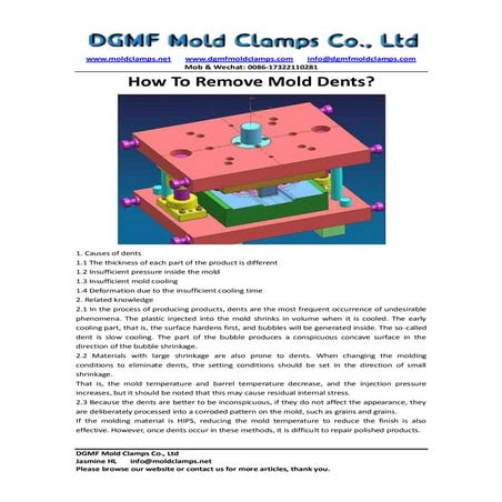 How to remove mold dents?