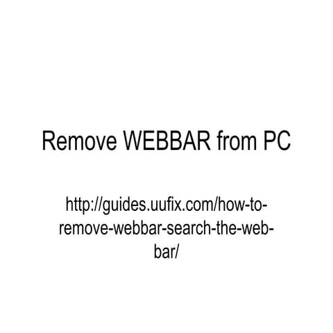 How to remove web bar