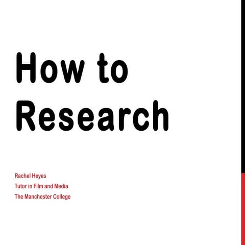 How to Research