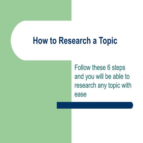 How to research a topic