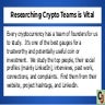 How to Research the Teams Behind a Cryptocurrency