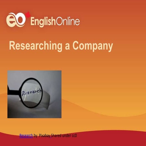 How to reserach a company