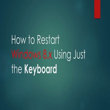 How to restart windows 8
