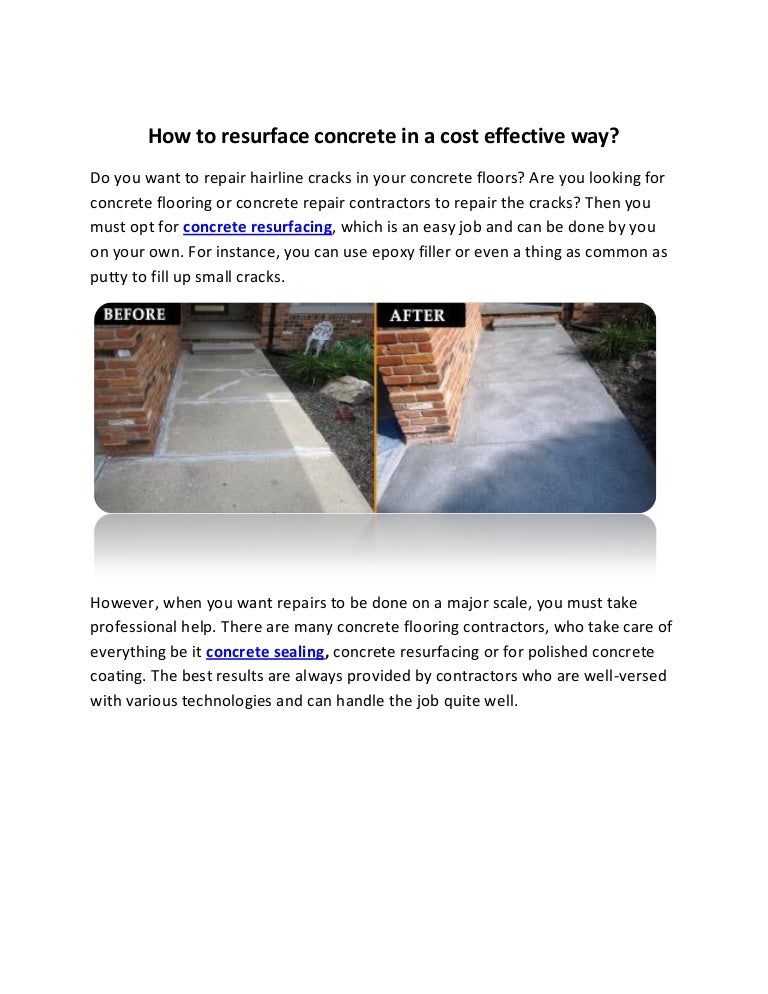 How to resurface concrete in a cost effective way