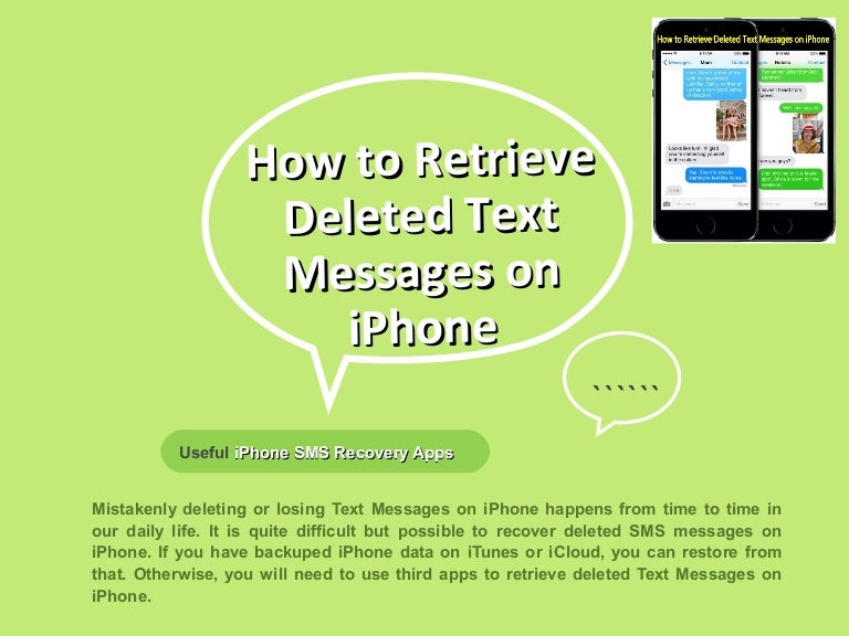 How To Retrieve Deleted Text Messages On IPhone