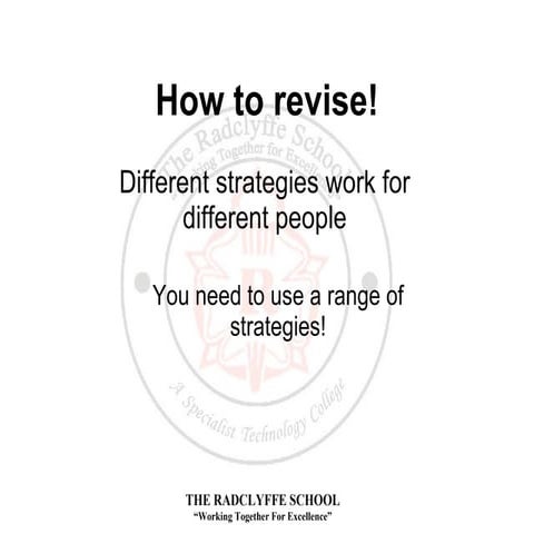 How to revise