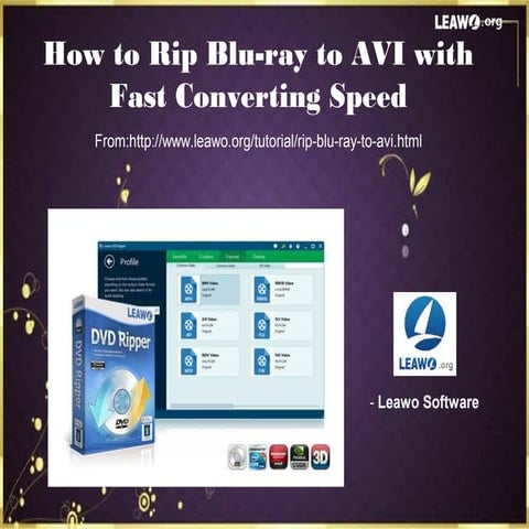 How to rip blu ray to avi with fast converting speed