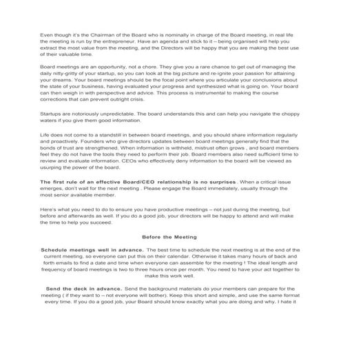 How to run a board meeting