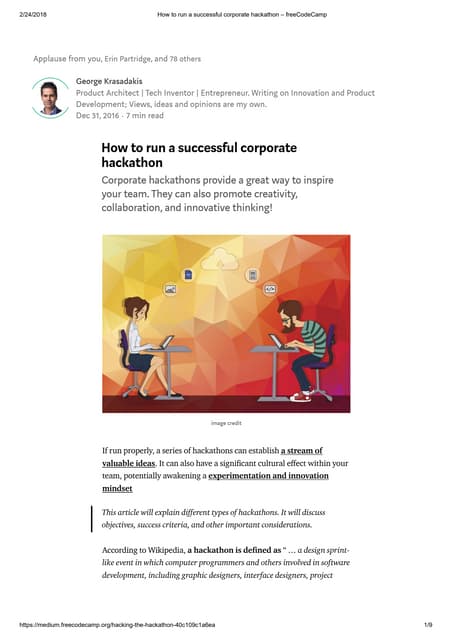 How to run a successful corporate hackathon