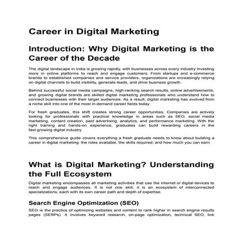 Digital Marketing Roadmap 2024 | How to Become a Digital Marketer in ...