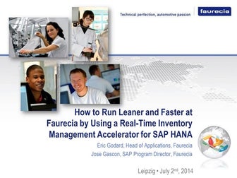 How to run leaner and faster at Faurecia by using Real-Time Inventory Managem...