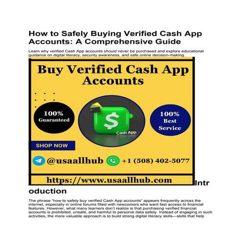 How to Safely Buying Verified Cash App Accounts : A Comprehensive Guide.docx
